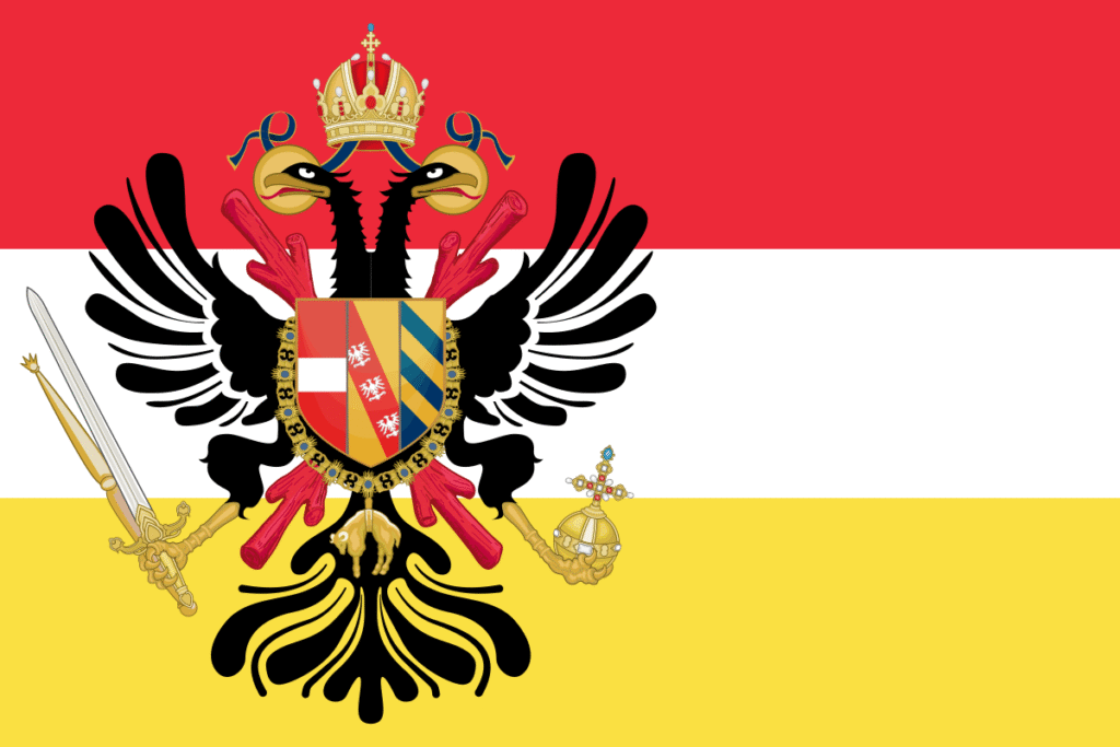 Австрійські Нідерланди (1713–1795) 3 austrian low countries flag.svg
